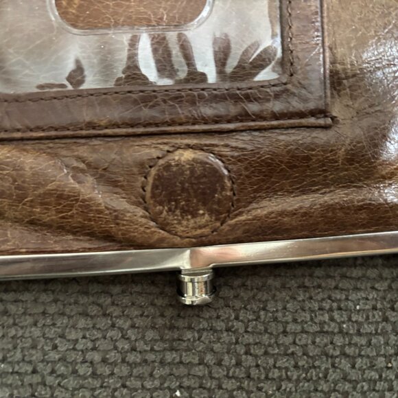 HOBO International Lauren Clutch Leather Wallet - BROWN - Picture 8 of 9